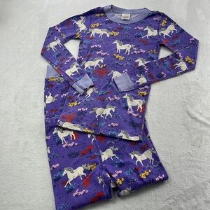 Hanna Andersson 130, 8 Purple Unicorns 100% Organic‎ Cotton Pajamas